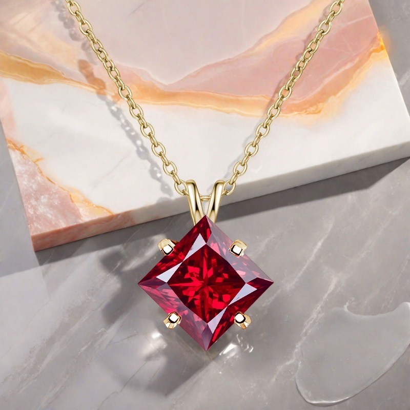 S925 Sterling Silver Moissanite Clavicle Chain Pendant